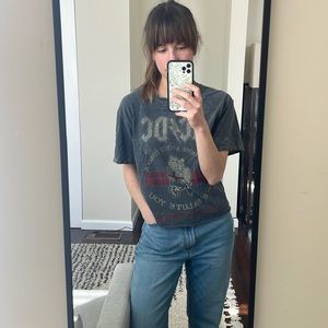 AC/DC distressed charcoal British tour tee